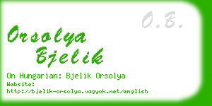 orsolya bjelik business card